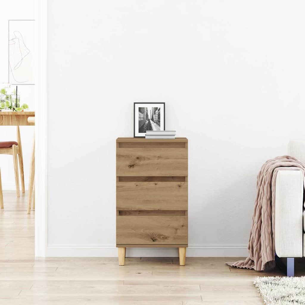 Bedside cabinet with drawer artisan oak 40 x 35 x 70 cm