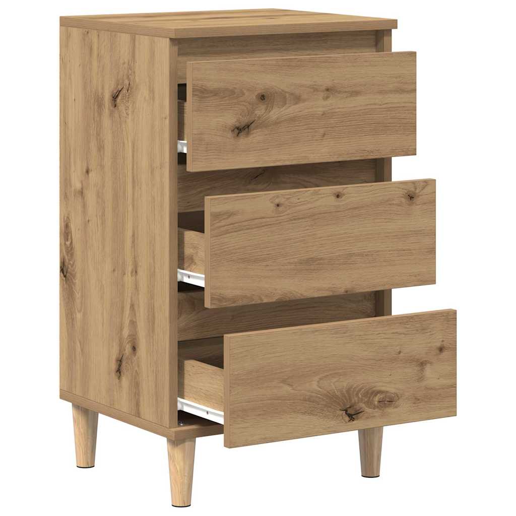 Bedside cabinet with drawer artisan oak 40 x 35 x 70 cm