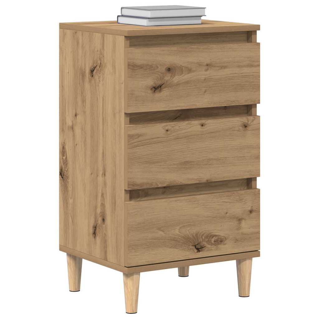 Bedside cabinet with drawer artisan oak 40 x 35 x 70 cm