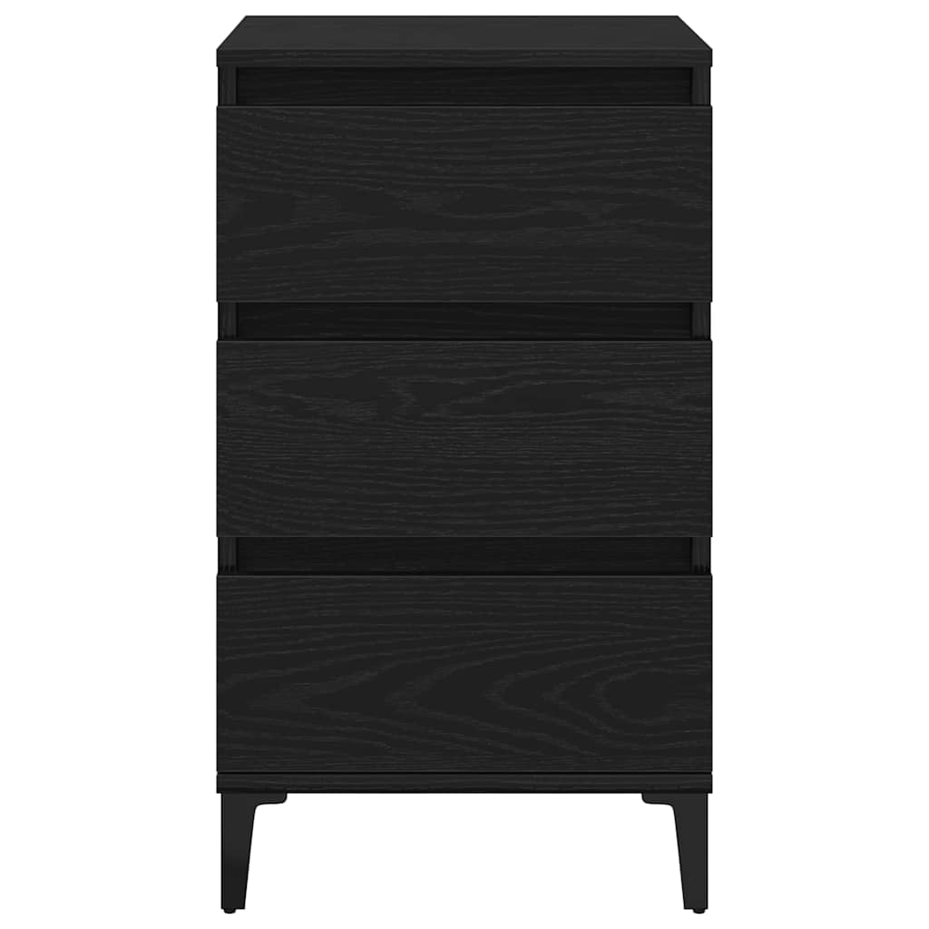 Bedside cabinet with a drawer Black oak 40 x 35 x 70 cm