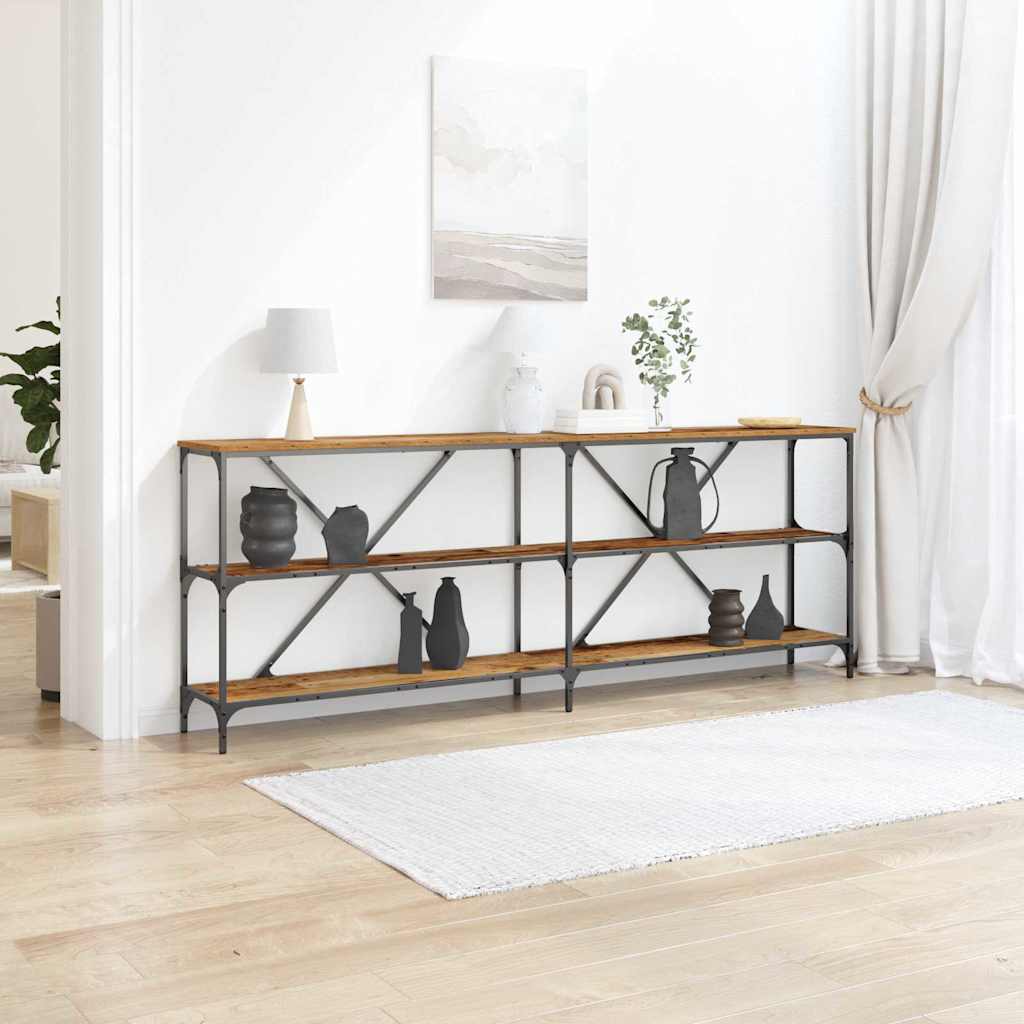 Konsoles galds ar plauktu Antīks koks 200 x 30 x 75 cm