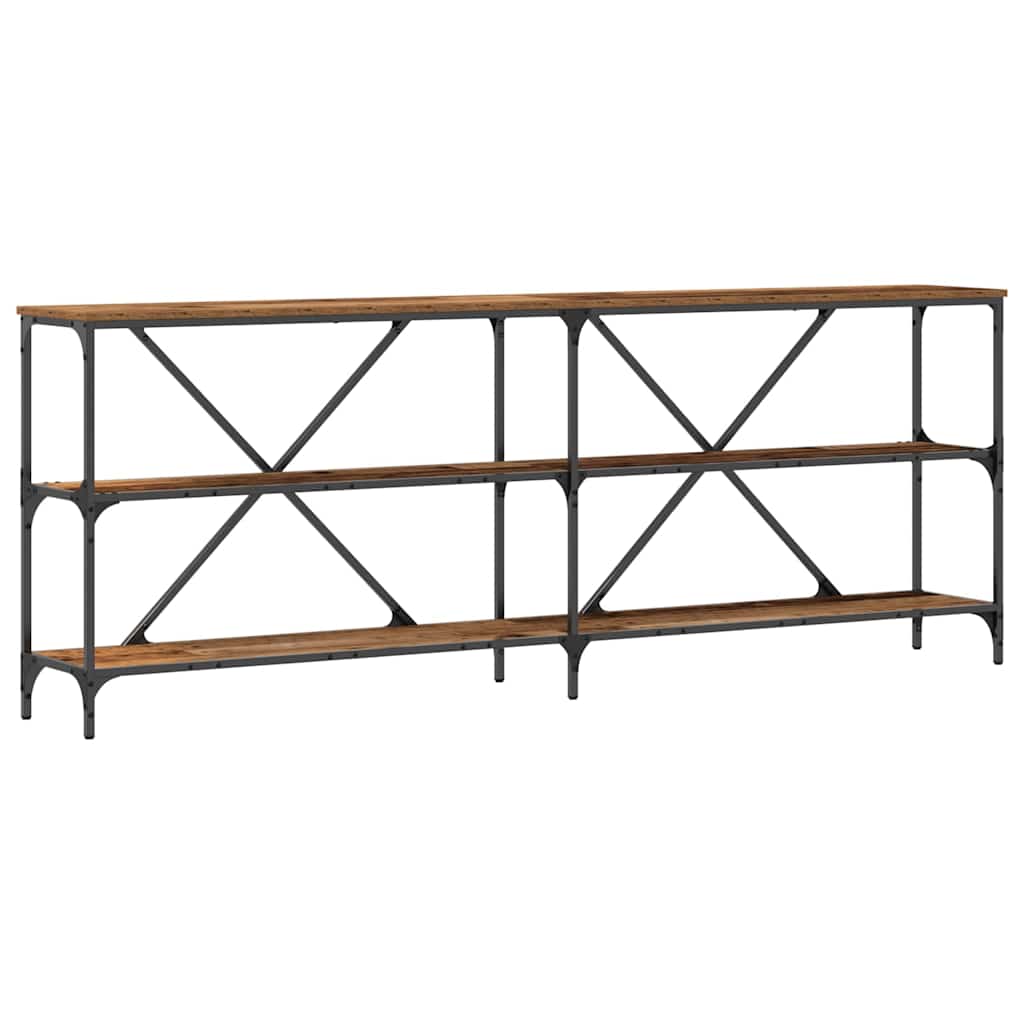 Konsoles galds ar plauktu Antīks koks 200 x 30 x 75 cm