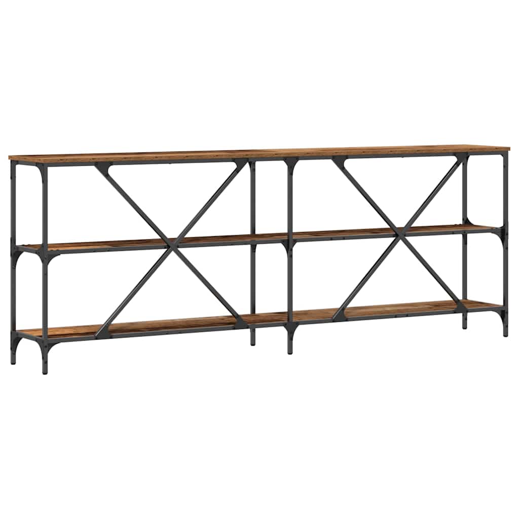 Konsoles galds ar plauktu Antīks koks 200 x 30 x 75 cm