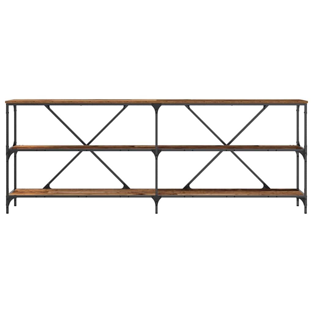 Konsoles galds ar plauktu Antīks koks 200 x 30 x 75 cm