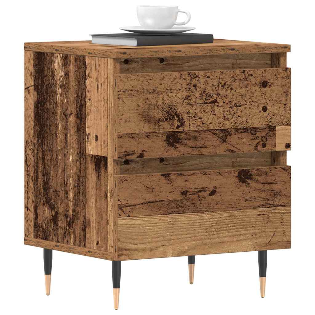 Bedside table 2 pcs Solid wood 40 x 35 x 50 cm