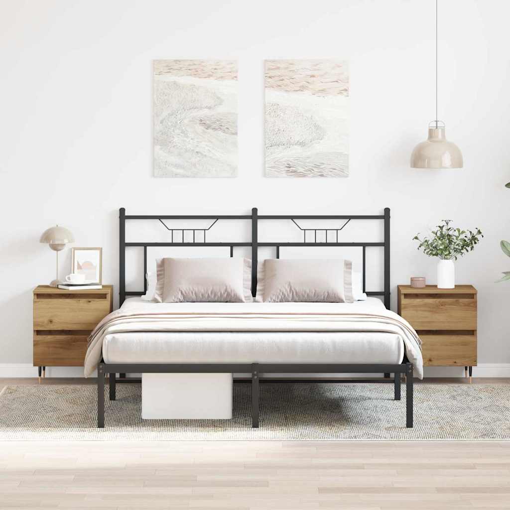 Šalia lovos spintelė 2 pcs Amatininkų ąžuolas 40 x 35 x 50 cm