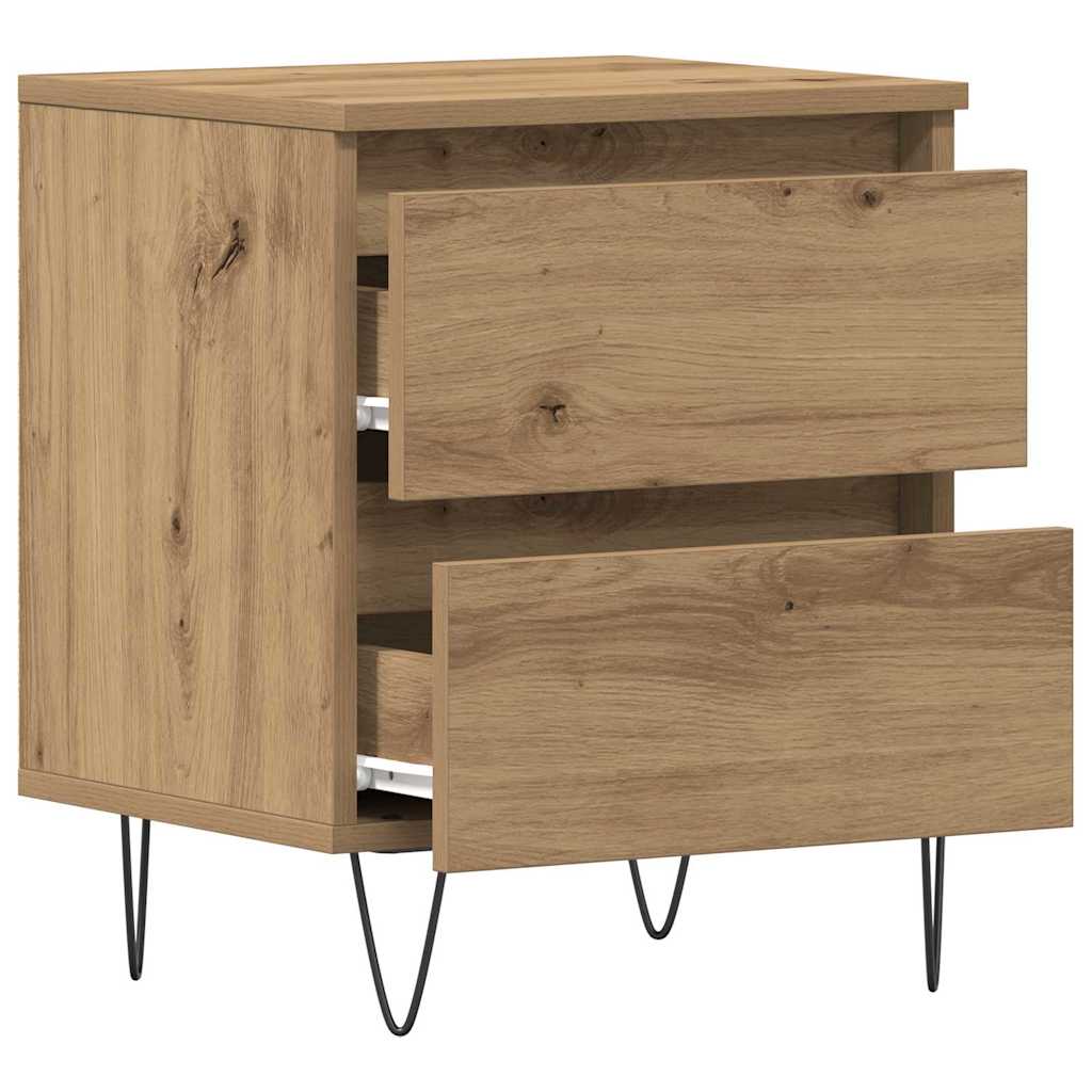 Bedside cabinet 2 pcs artisan oak 40 x 35 x 50 cm