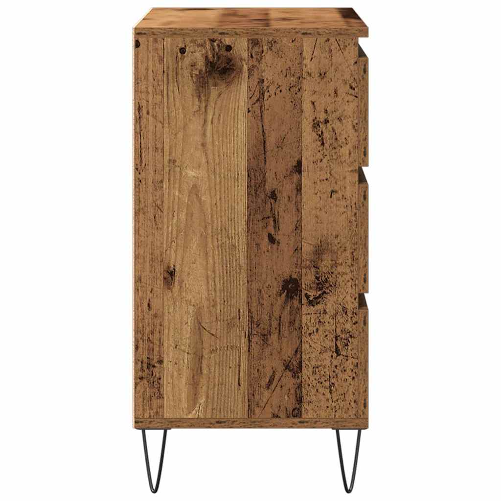 Cabinet with a drawer Old wood 60 x 35 x 70 cm Processed wood