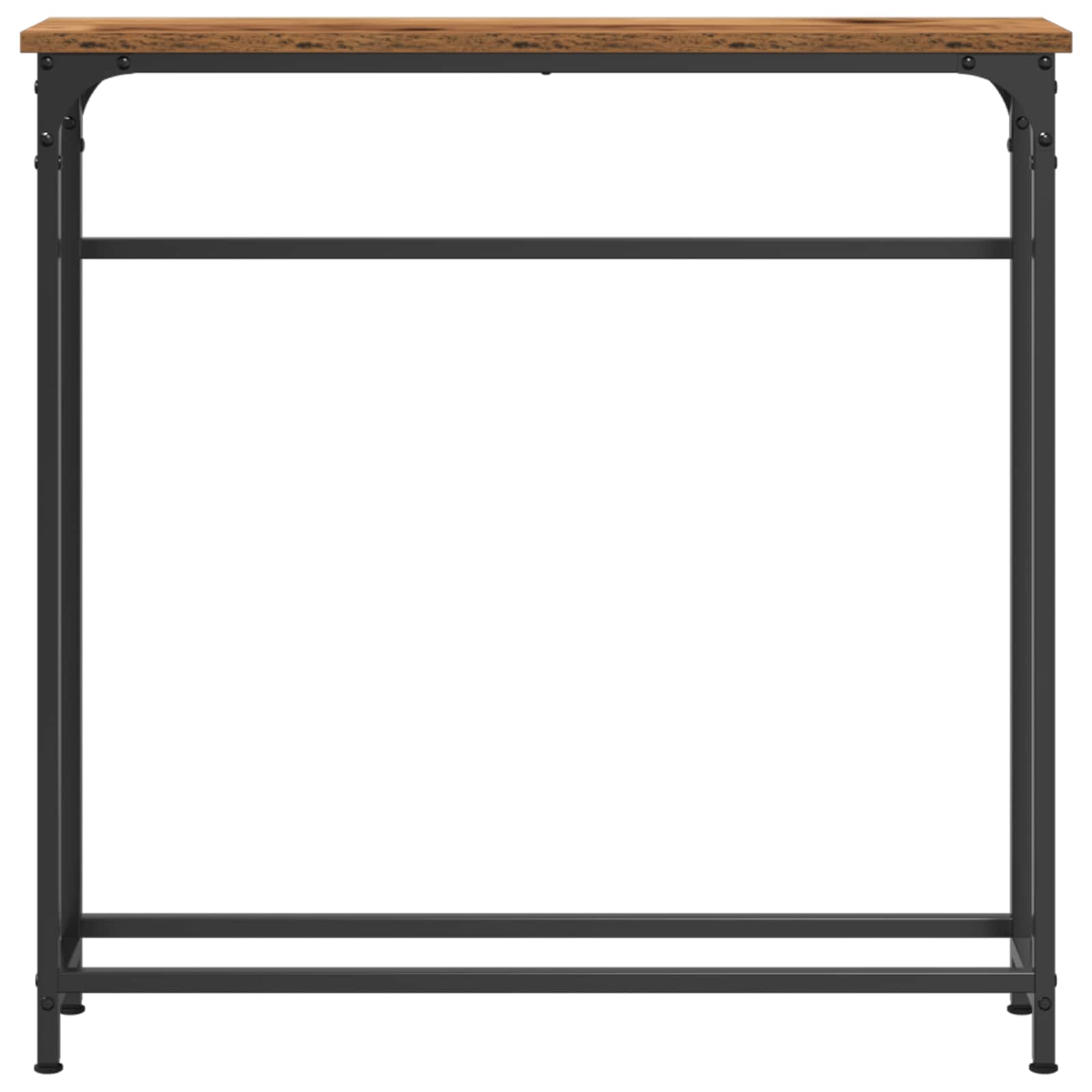 Console Table with Shelf Antique Wood 75 x 19.5 x 75 cm