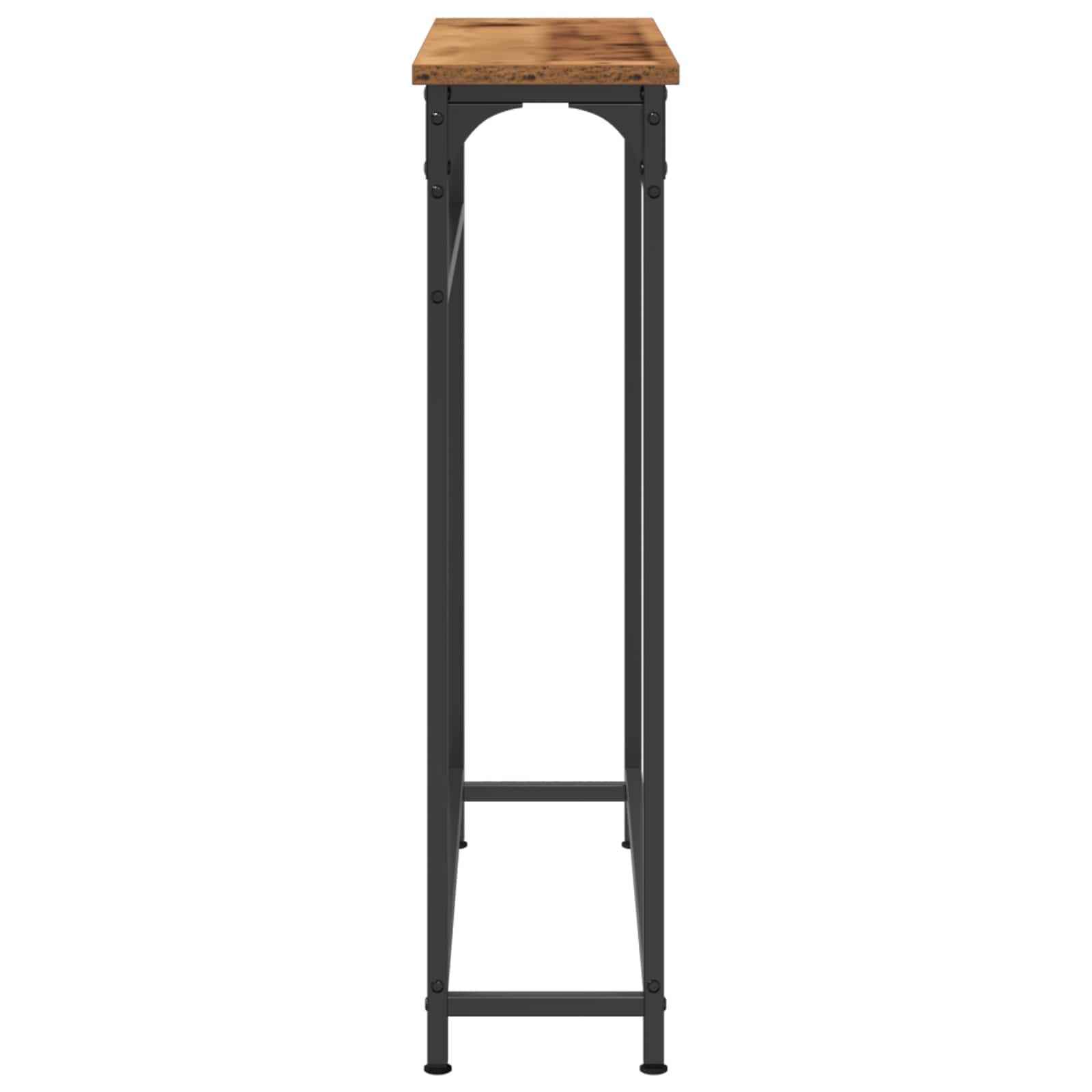 Console Table with Shelf Antique Wood 75 x 19.5 x 75 cm
