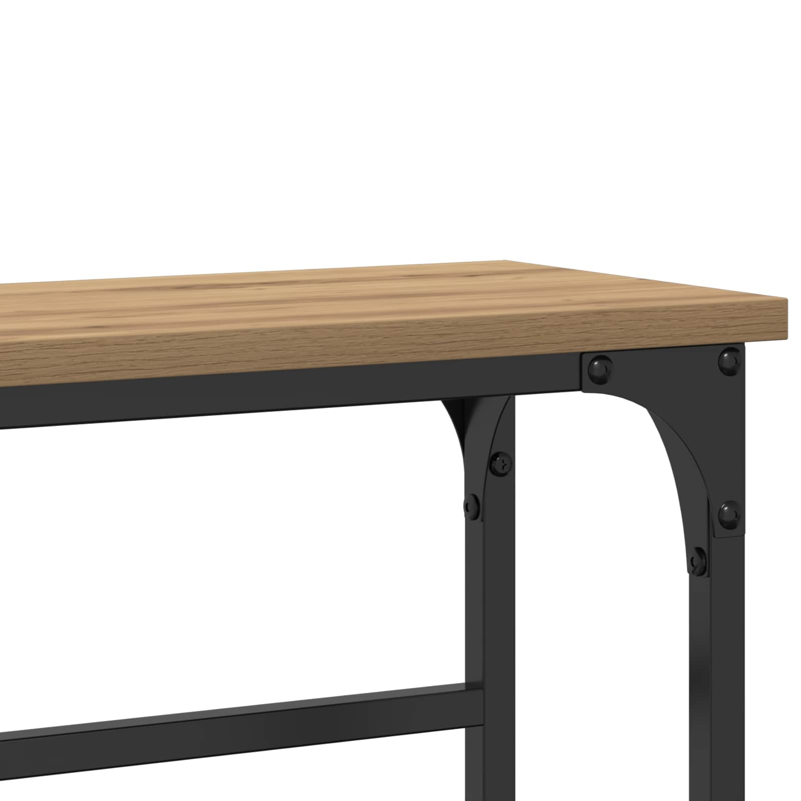 Console Table with Shelf Artisan Oak 75x19.5x75 cm