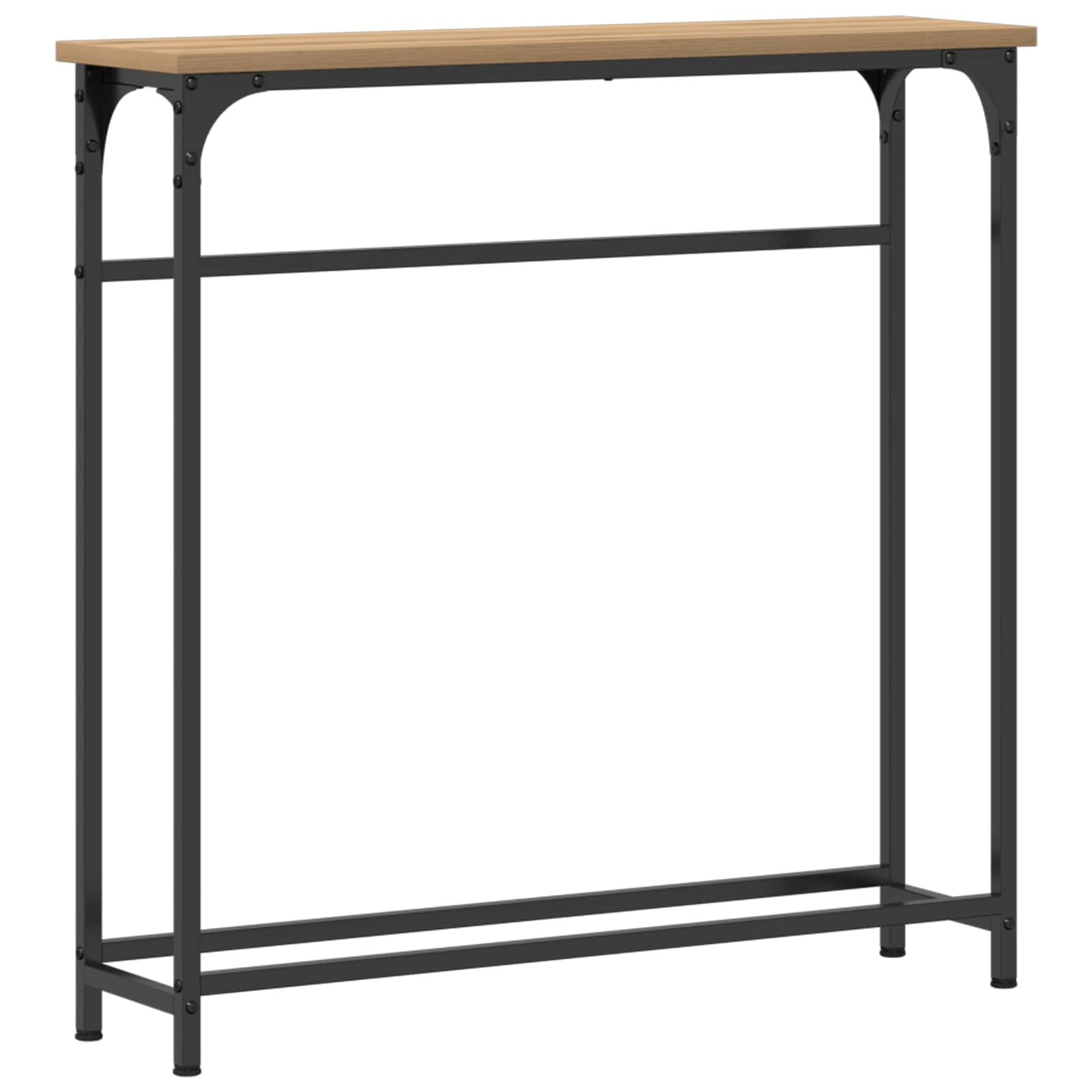 Console Table with Shelf Artisan Oak 75x19.5x75 cm
