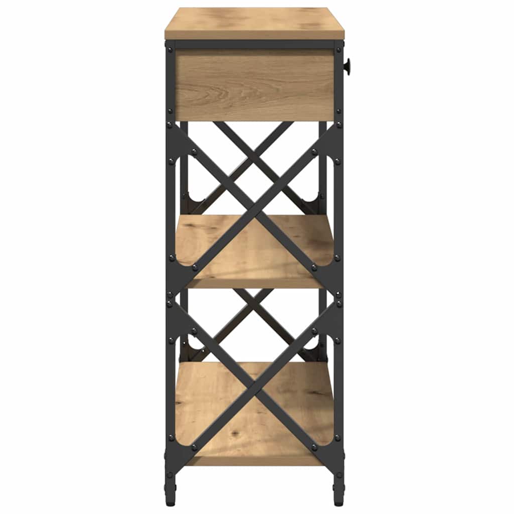 Konsolės stalas su stalčių artisano ąžuolo 75 x 28 x 75 cm