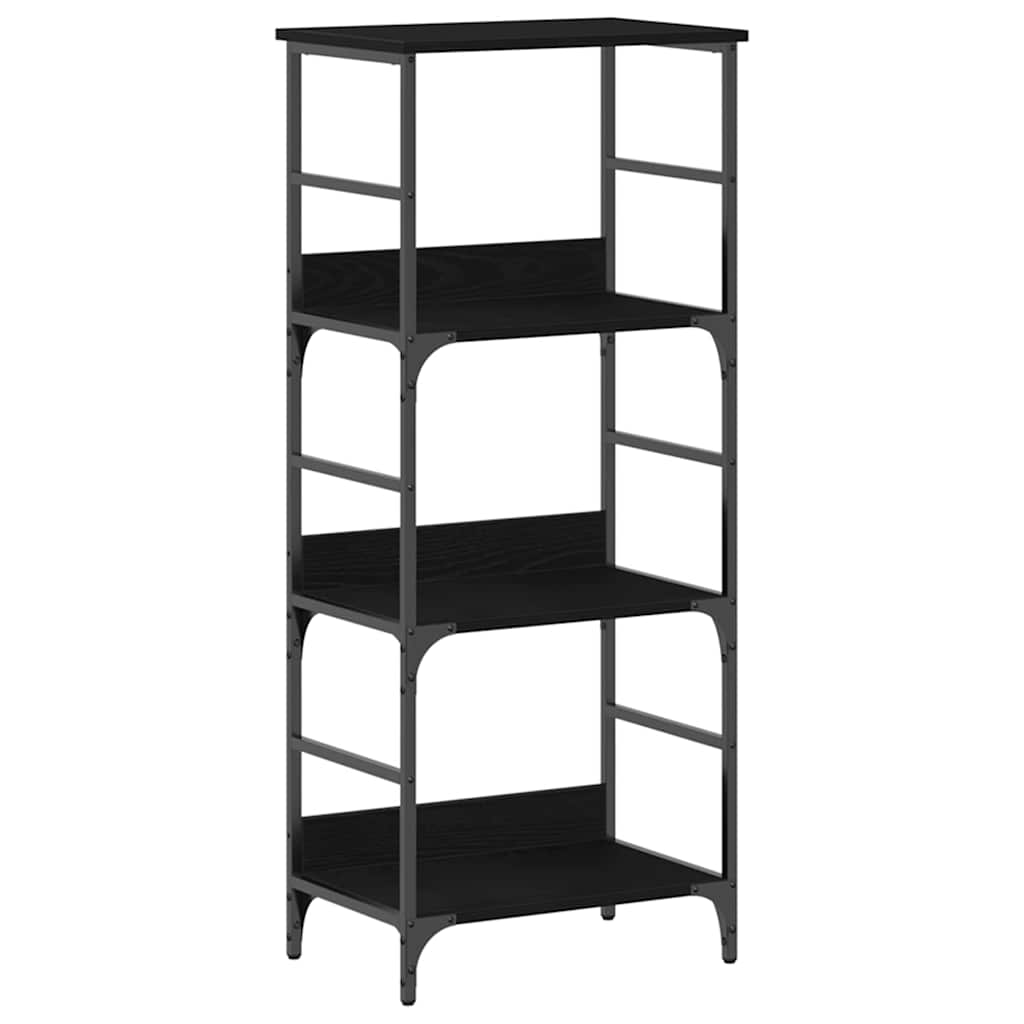 Bookshelf black oak 50x33x117.5cm Engineered wood