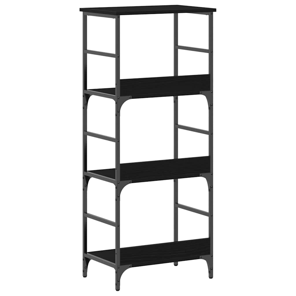 Bookshelf black oak 50x33x117.5cm Engineered wood