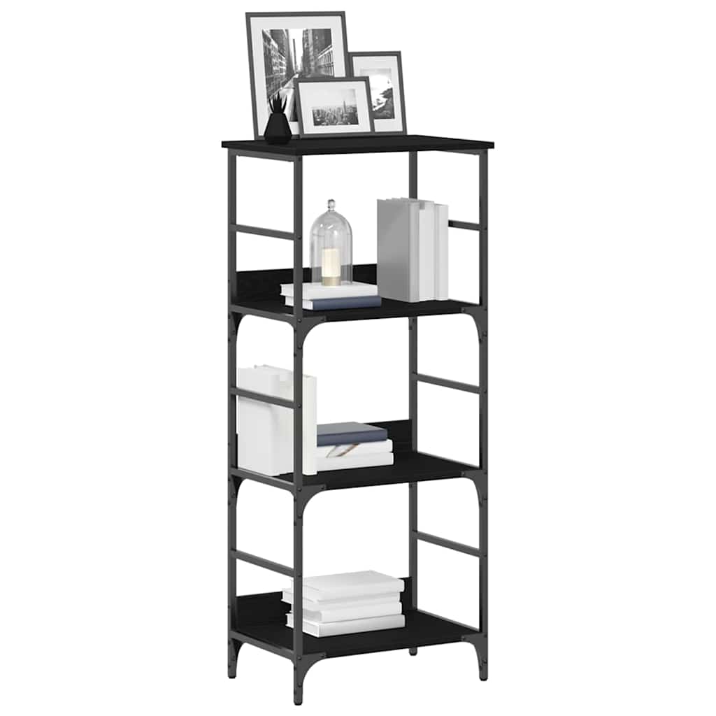 Bookshelf black oak 50x33x117.5cm Engineered wood
