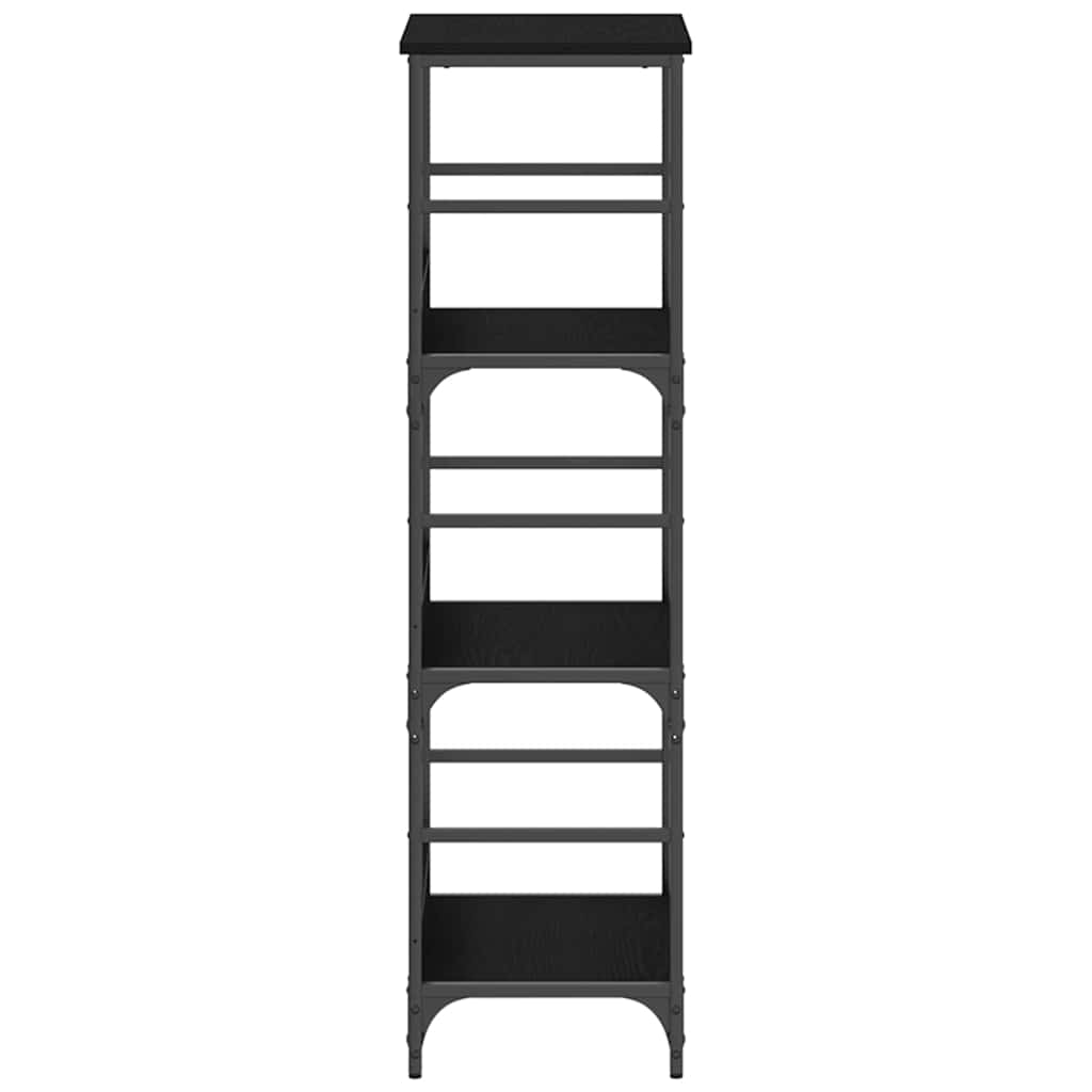 Bookshelf black oak 50x33x117.5cm Engineered wood