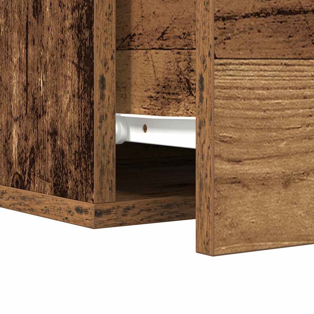 Bedside table 2 pcs Old wood 35 x 35 x 20 cm