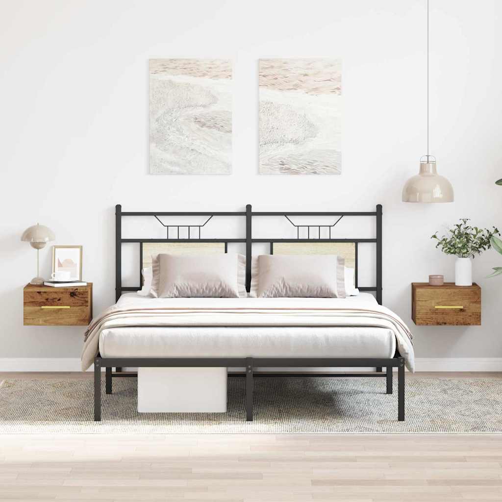 Bedside table 2 pcs Old wood 35 x 35 x 20 cm