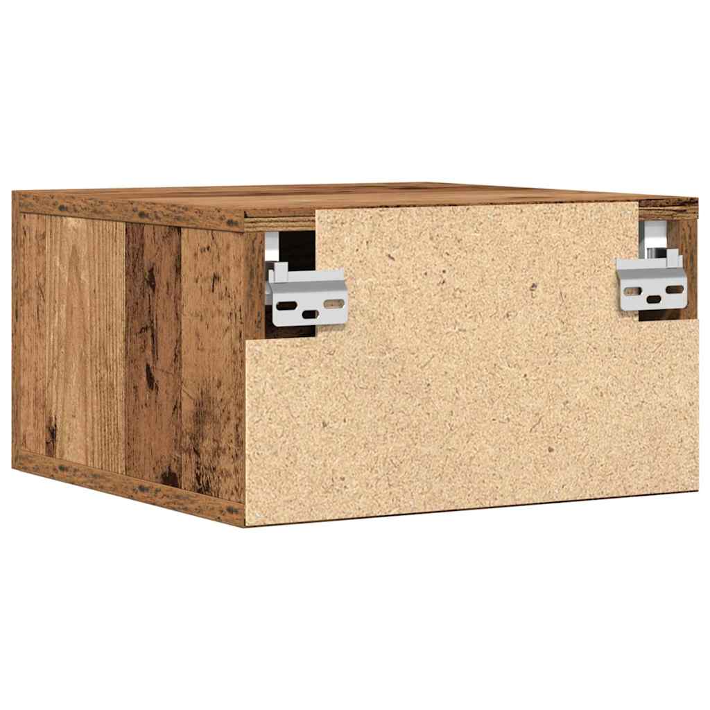 Bedside table 2 pcs Old wood 35 x 35 x 20 cm