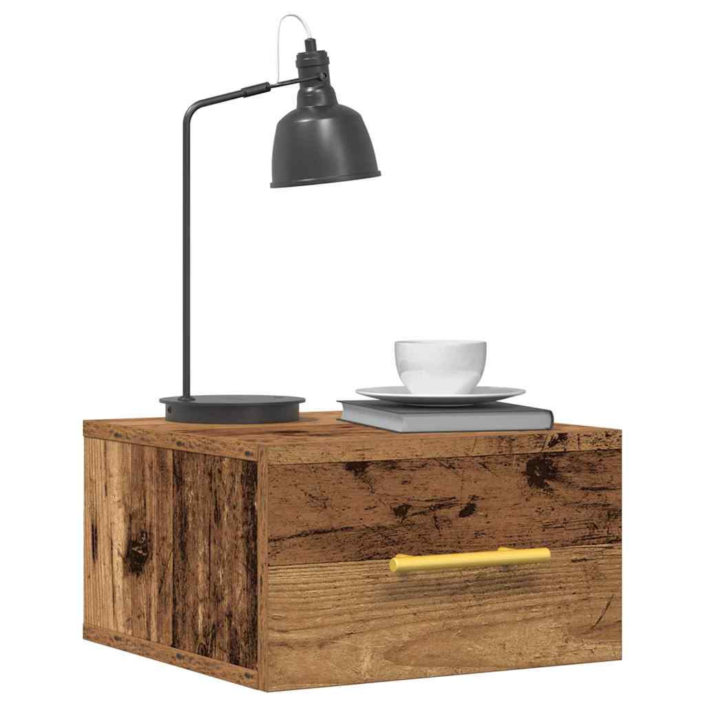 Bedside table 2 pcs Old wood 35 x 35 x 20 cm