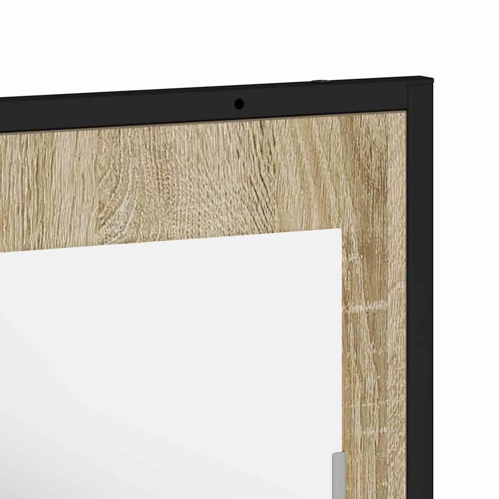 Bathroom Mirror with Shelf and Storage Black 50 x 12 x 60 cm