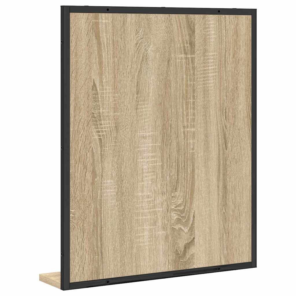 Bathroom Mirror with Shelf and Storage Black 50 x 12 x 60 cm