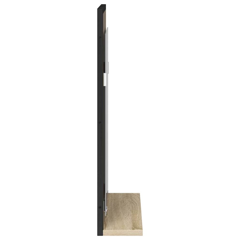 Bathroom Mirror with Shelf and Storage Black 50 x 12 x 60 cm