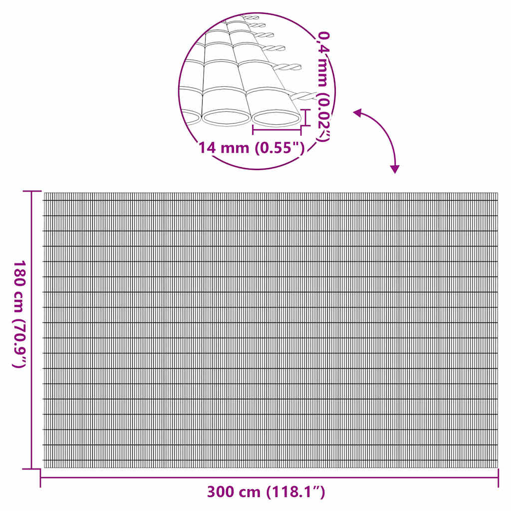 Sodo tvora, dvipusė, balta, 1,8x3 m, PVC