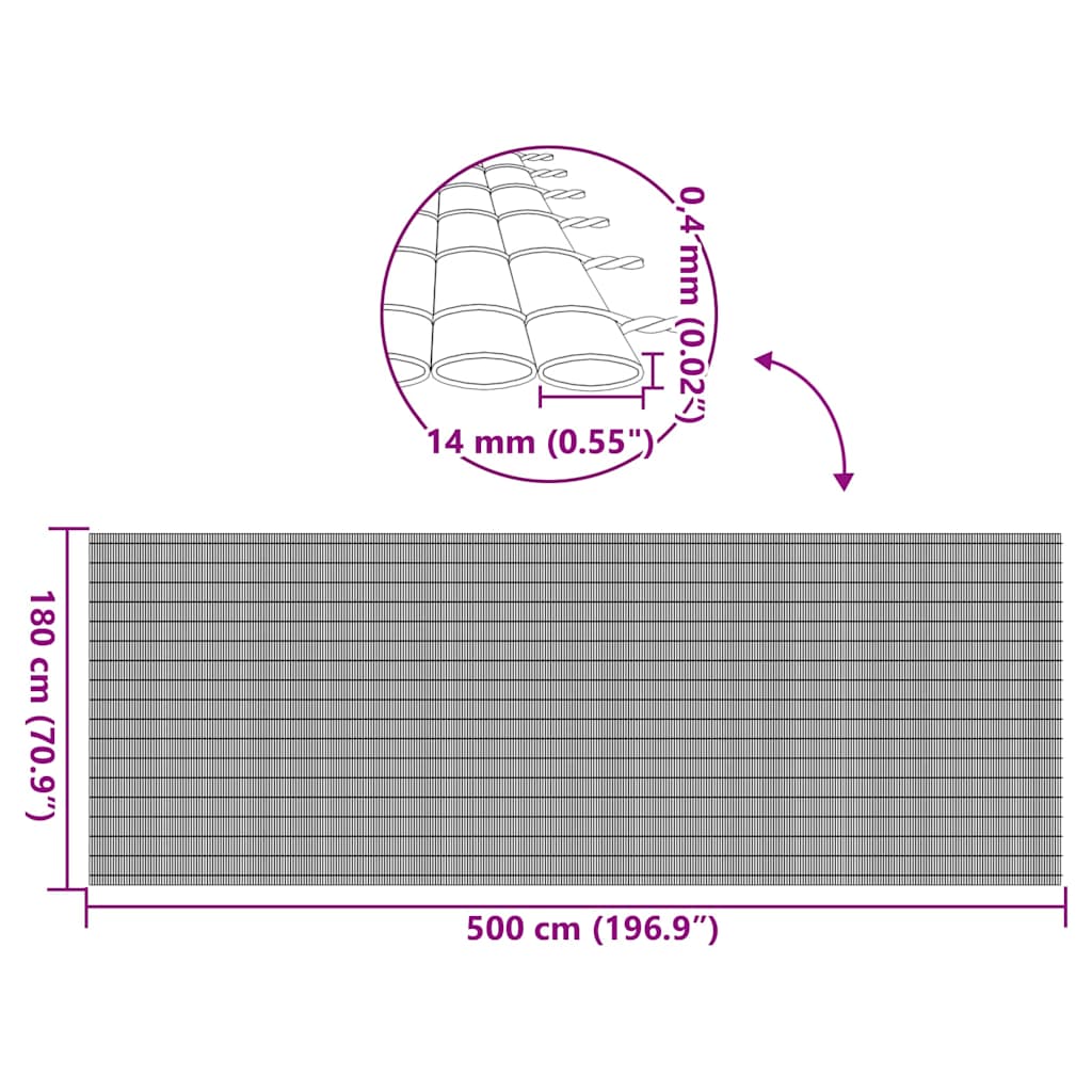 Sodo tvora, dvipusė, žalia, 1,8x5 m, PVC