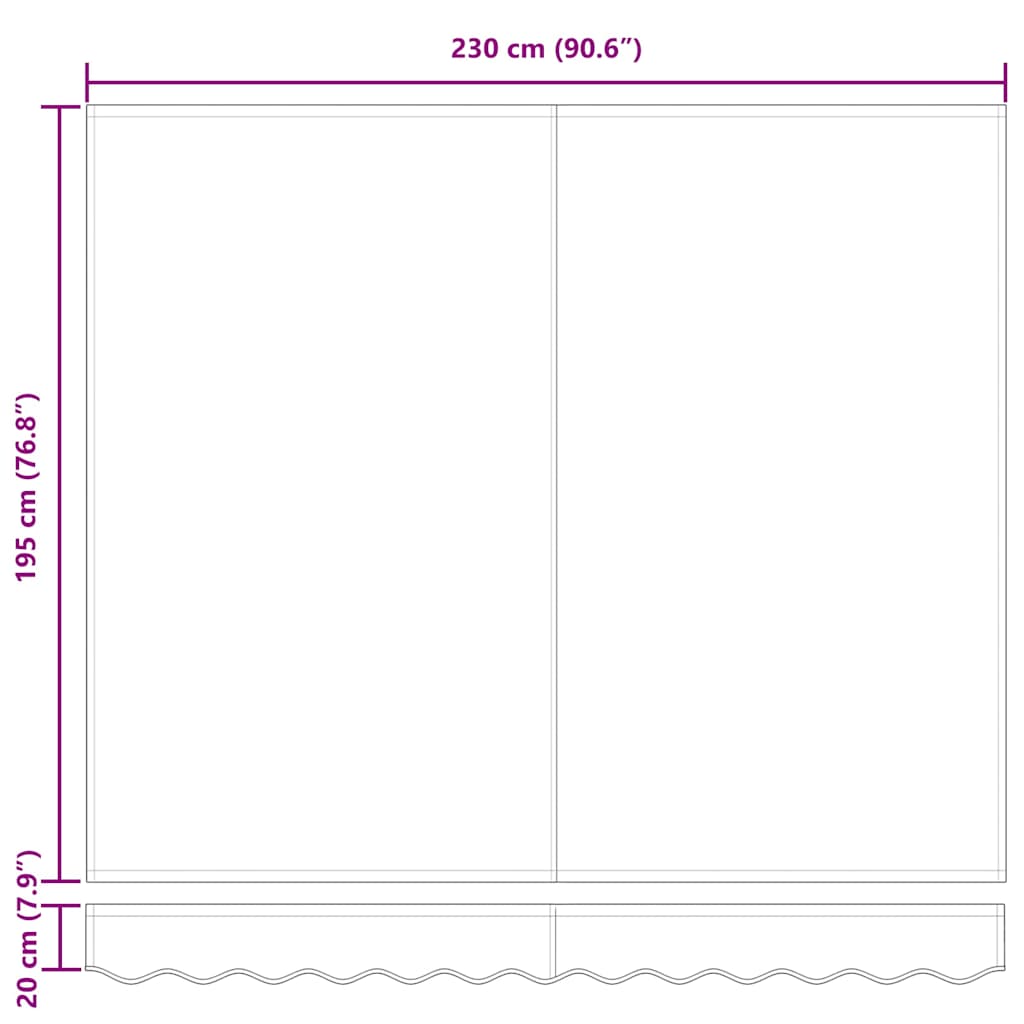 Markizės rėmas Geltona ir balta 250 x 200 cm