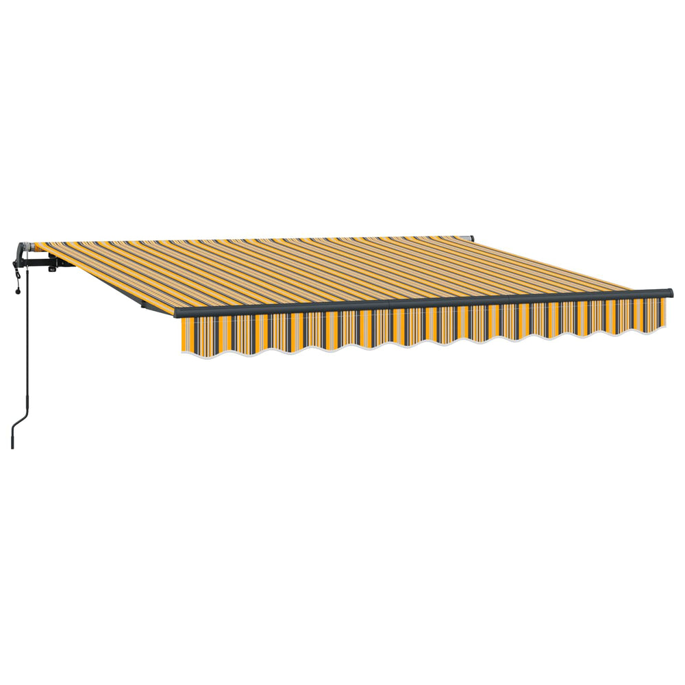 Ištraukiama markizė Geltonas ir Pilkas 250 x 200 cm audinys