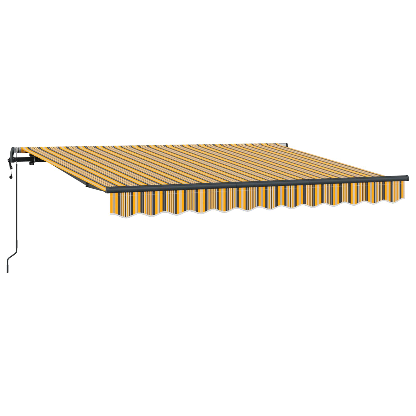 Ištraukiama markizė Geltonas ir Pilkas 250 x 200 cm audinys