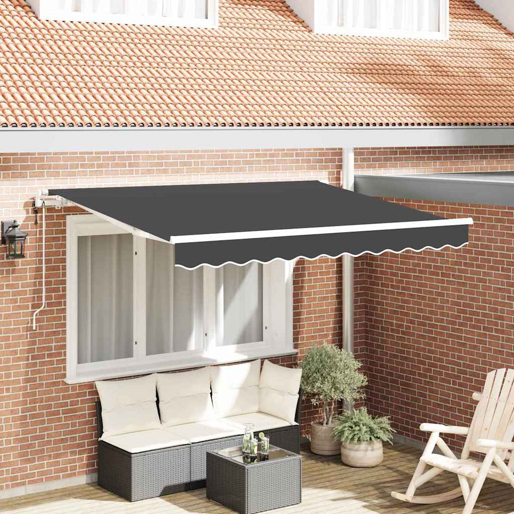 Retractable awning Anthracite 300 x 200 cm fabric