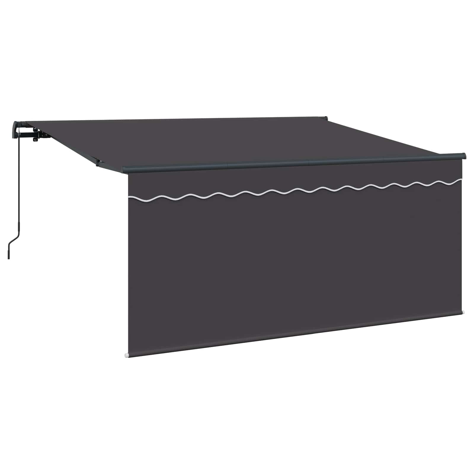 Ištraukiama markizė Dryžuotas Antracitas 300 x 200 cm audinys