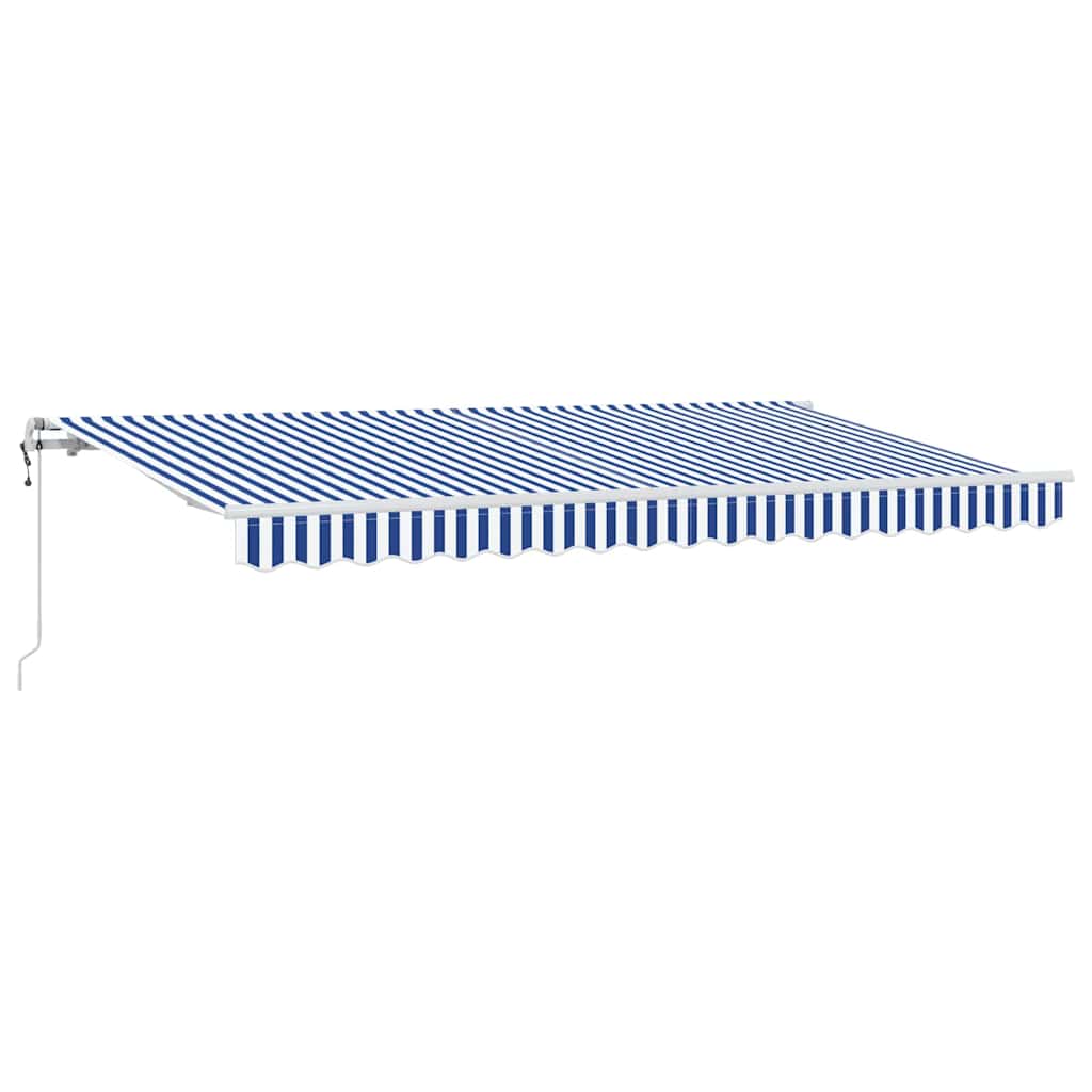 Retractable awning Blue 350 x 200 cm fabric