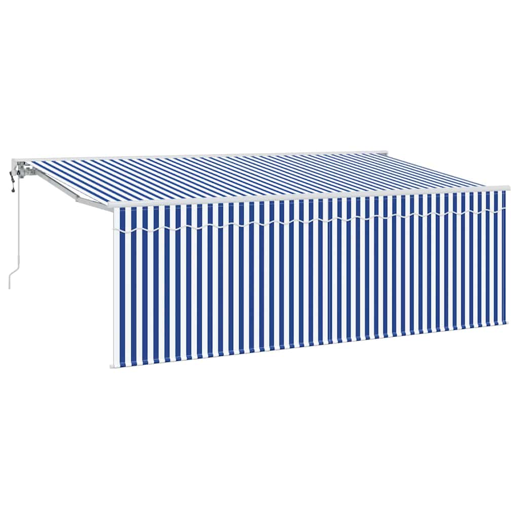Izvelkama markīze Svītraina zila 350 x 200 cm audums