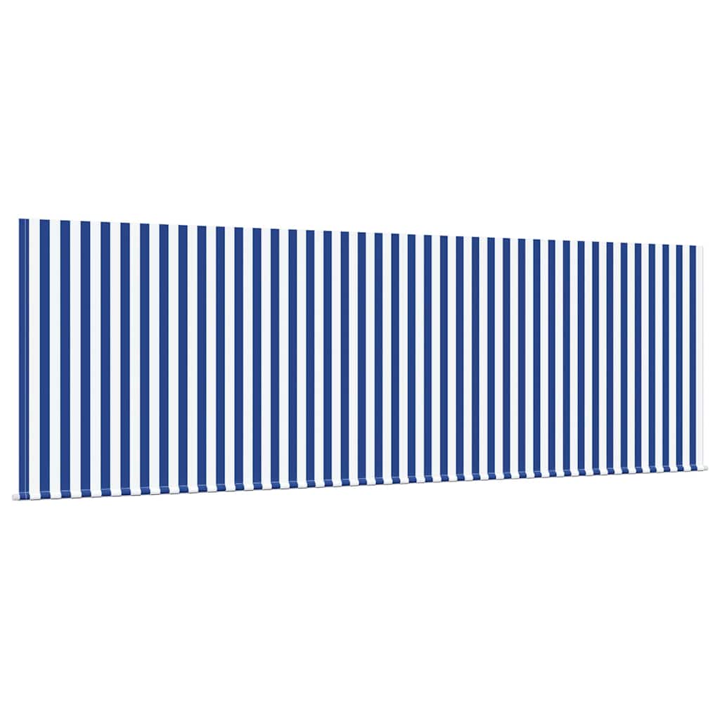 Retractable Awning Striped Blue 350 x 200 cm Fabric