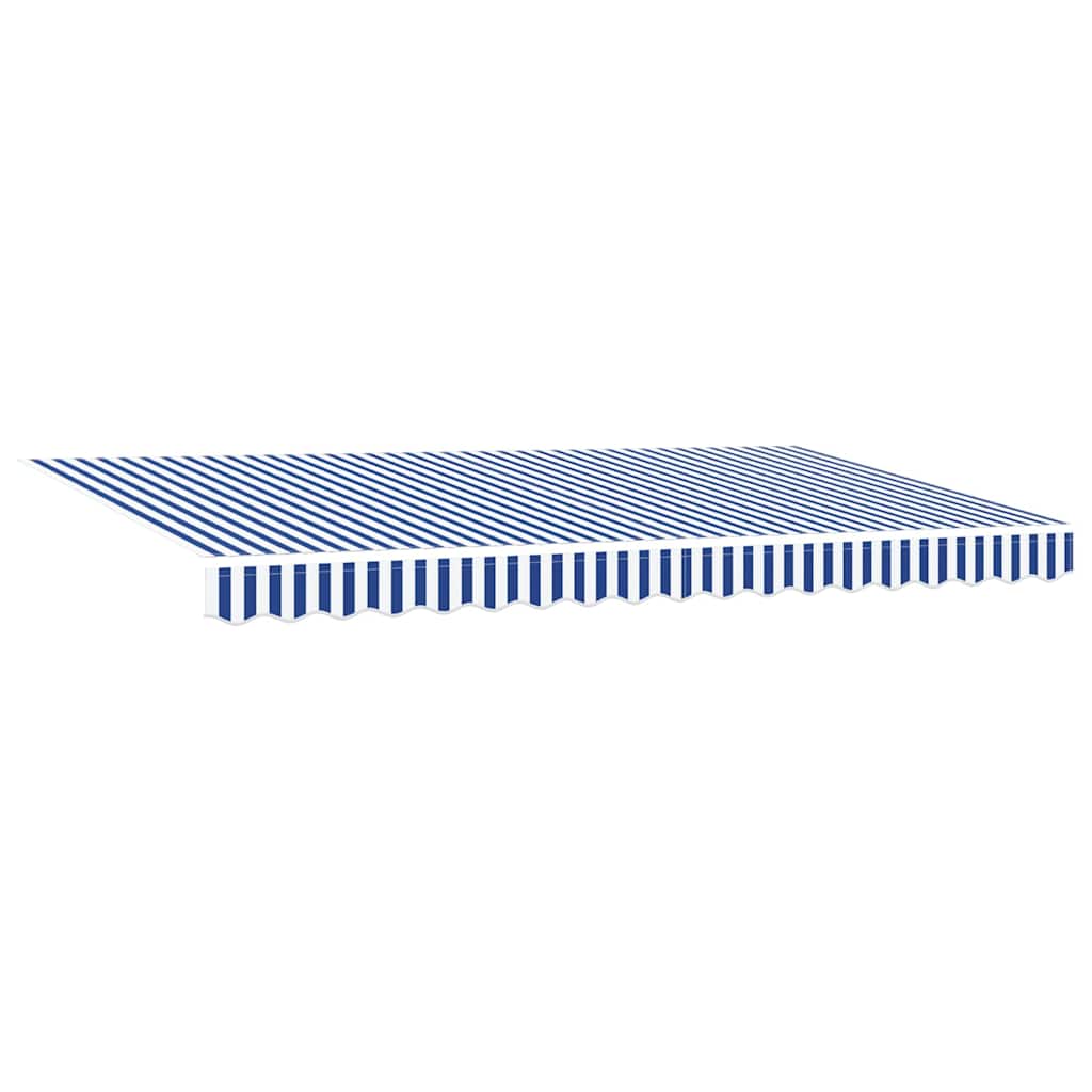 Retractable Awning Striped Blue 350 x 200 cm Fabric