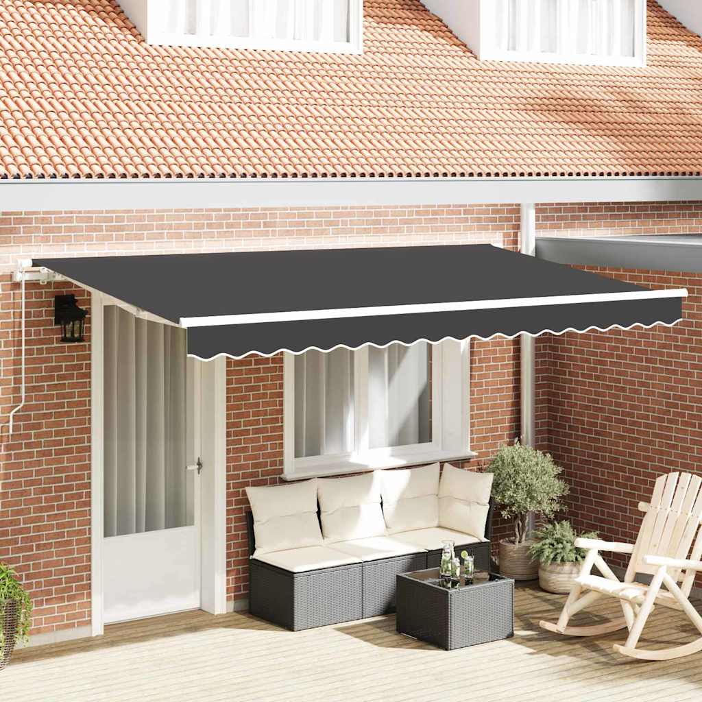 Izvelkams saulessargs Antracīts 350 x 200 cm audums
