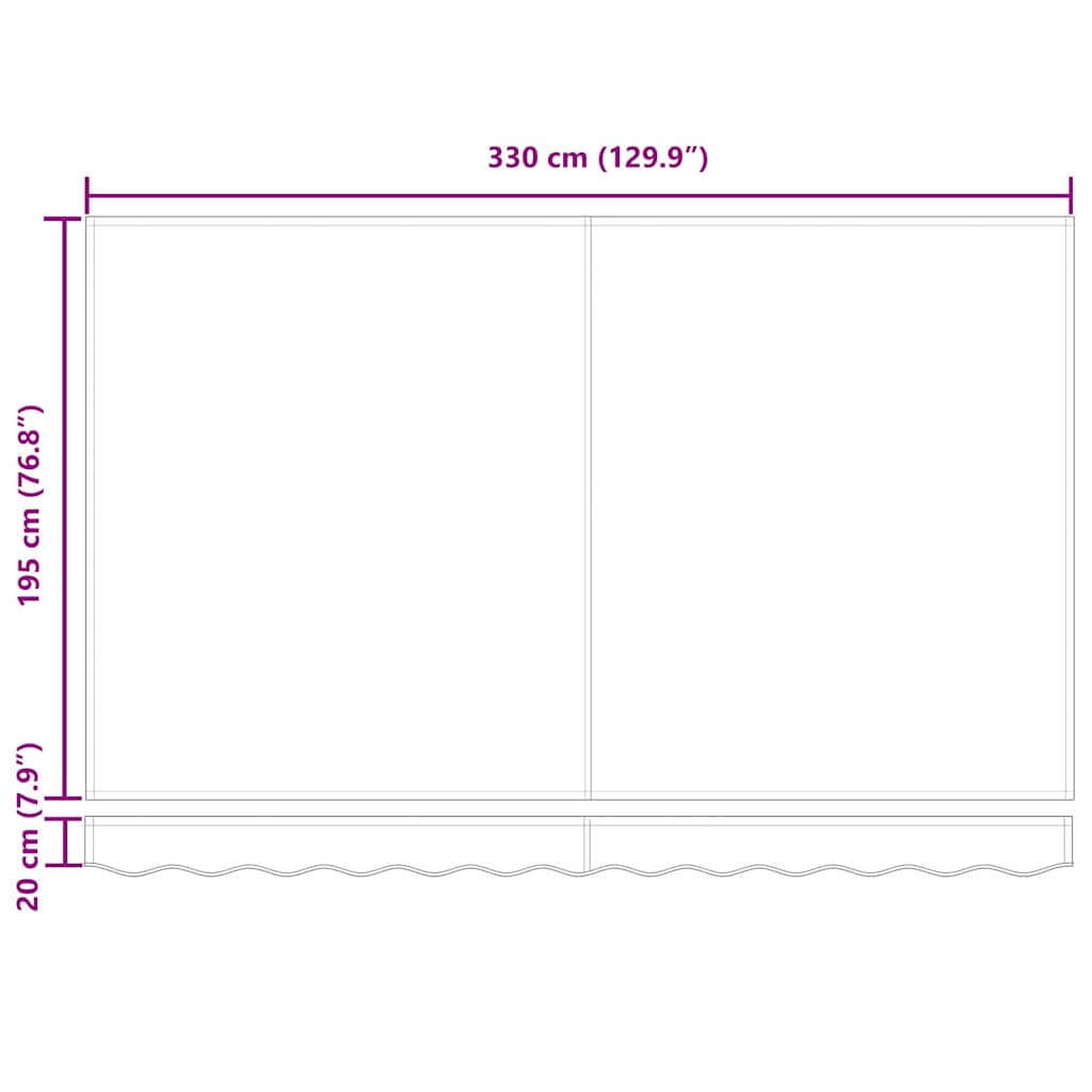 Ištraukiama markizė Geltona, oranžinė ir balta 3.5 x 2 m