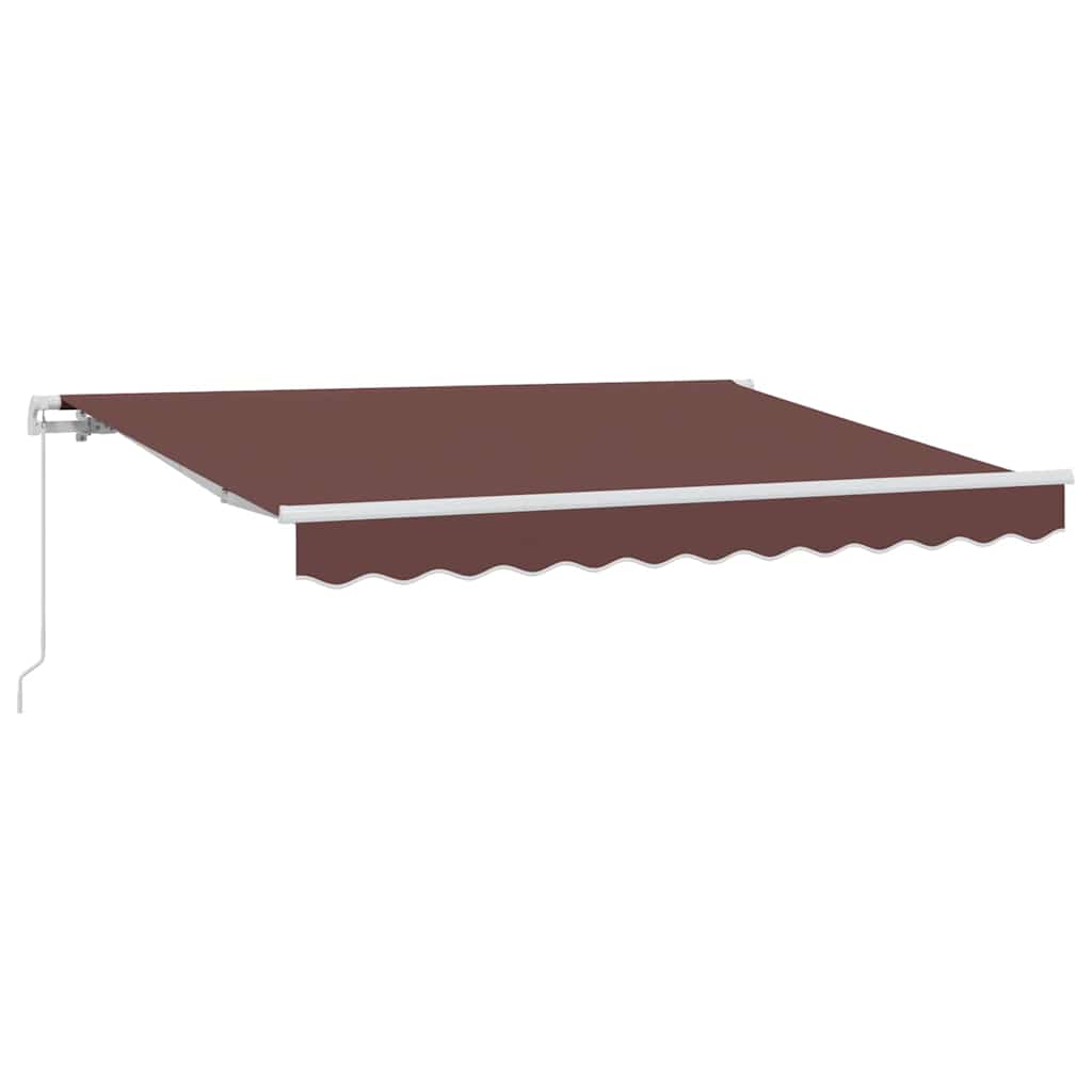 Retractable Awning Brown 350 x 200 cm Fabric