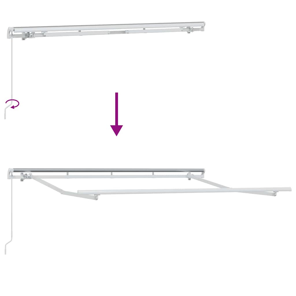 Retractable Awning Brown 350 x 200 cm Fabric
