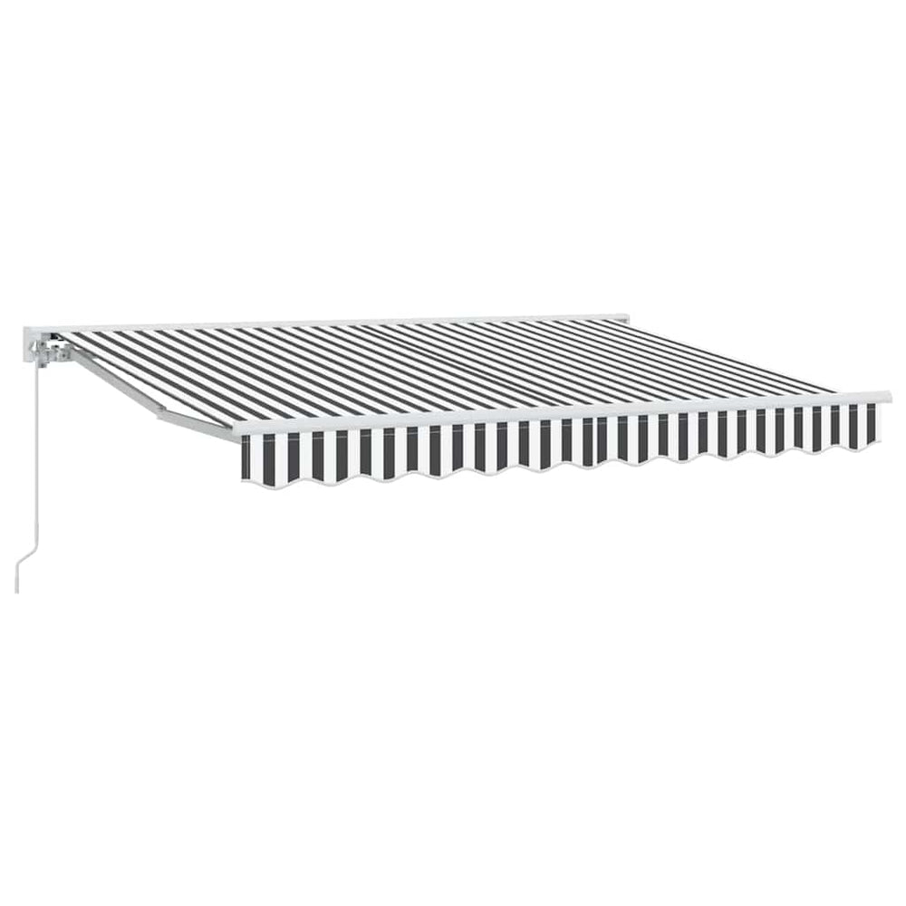 Ištraukiama markizė Antracito ir baltos 350 x 200 cm