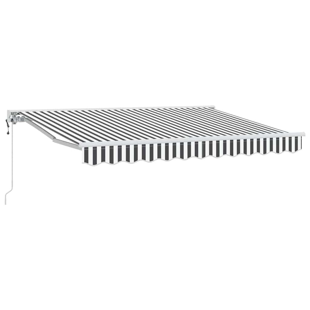 Ištraukiama markizė Antracito ir baltos 350 x 200 cm