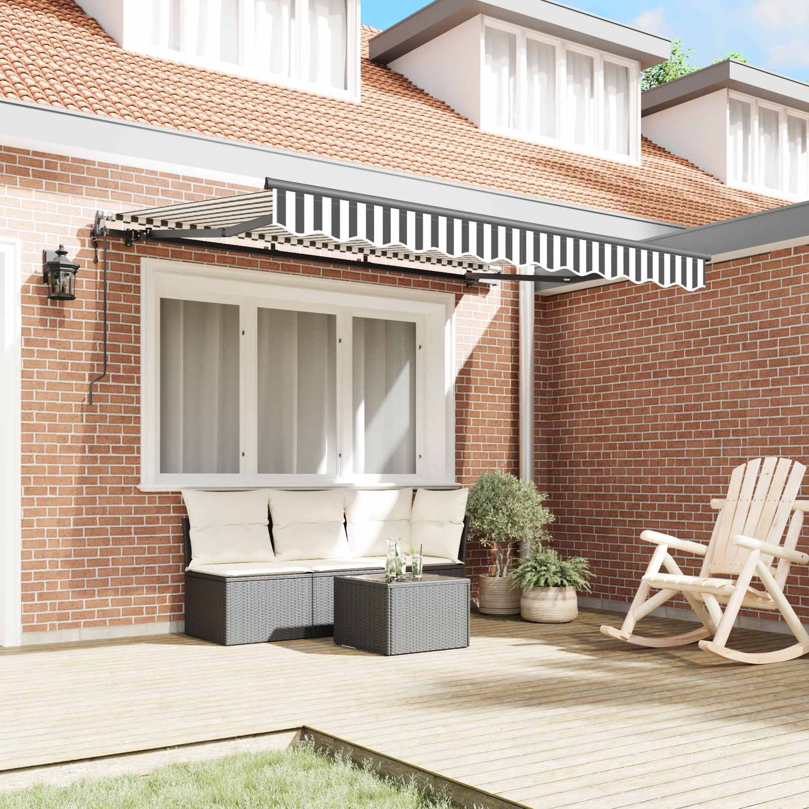 Retractable Awning Anthracite 350 x 200 cm fabric