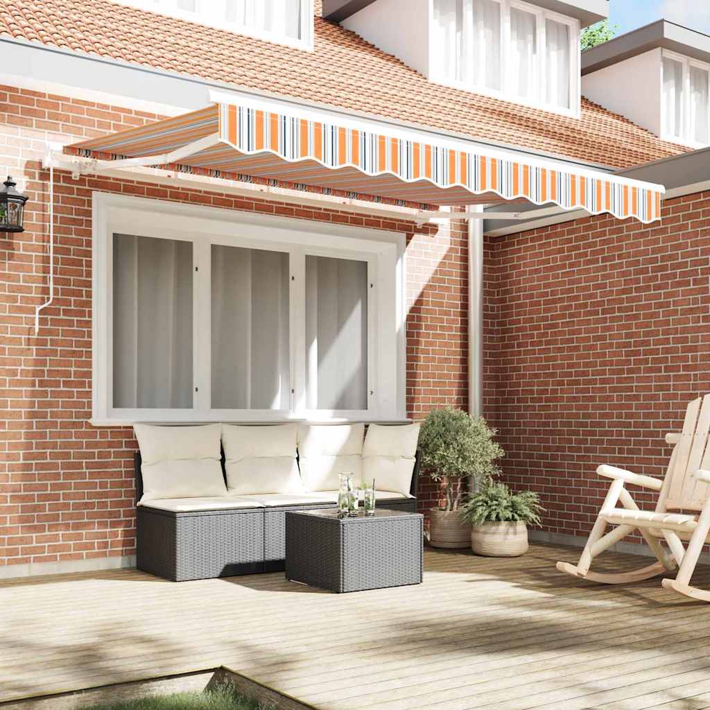 Ištraukiama markizė Geltona, oranžinė ir balta 3.5 x 2 m