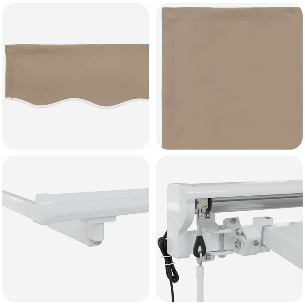 Markizės rėmas Smėlio 350 x 200 cm Poliesteris su PU danga