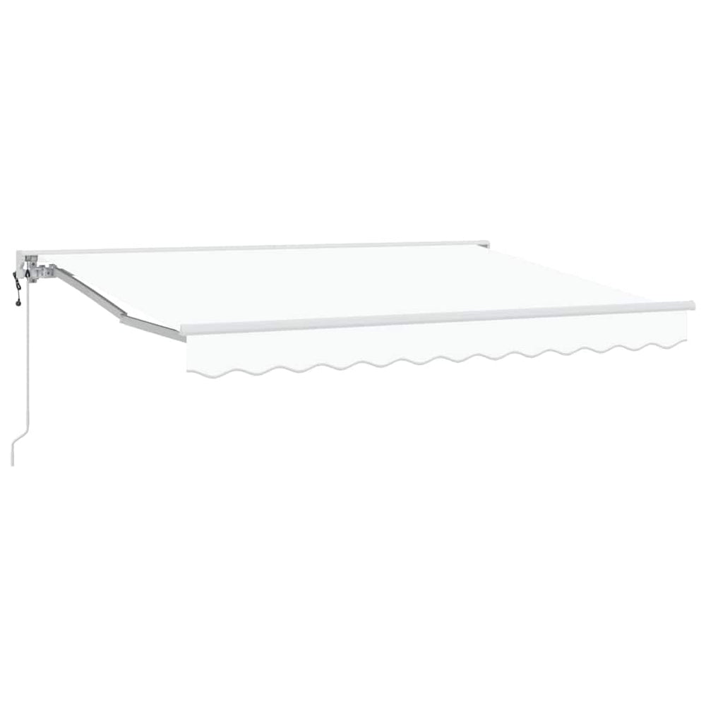 Ištraukiama markizė Balta 350x200 cm Audinys ir aliuminis