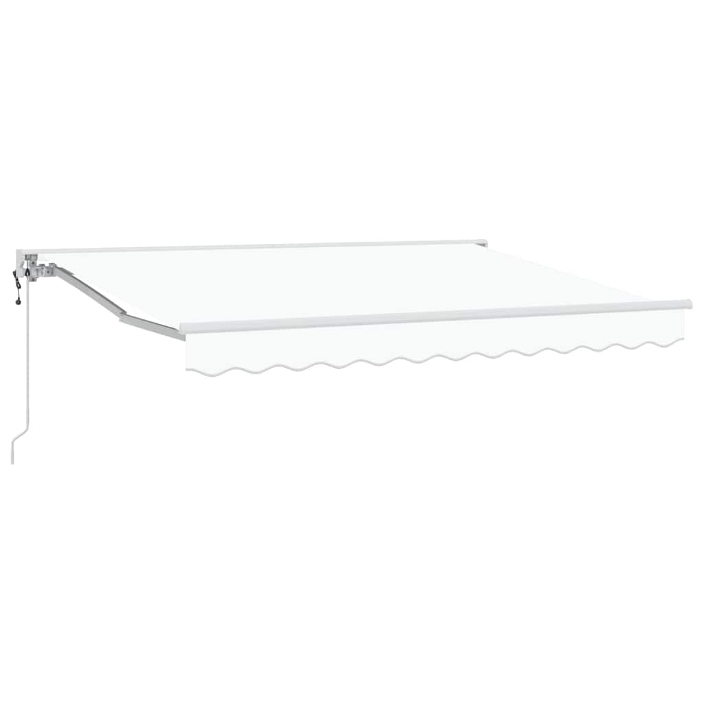 Ištraukiama markizė Balta 350x200 cm Audinys ir aliuminis
